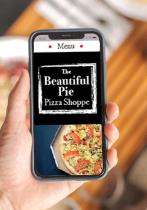 Layout image of Beautiful Pie website on a phone