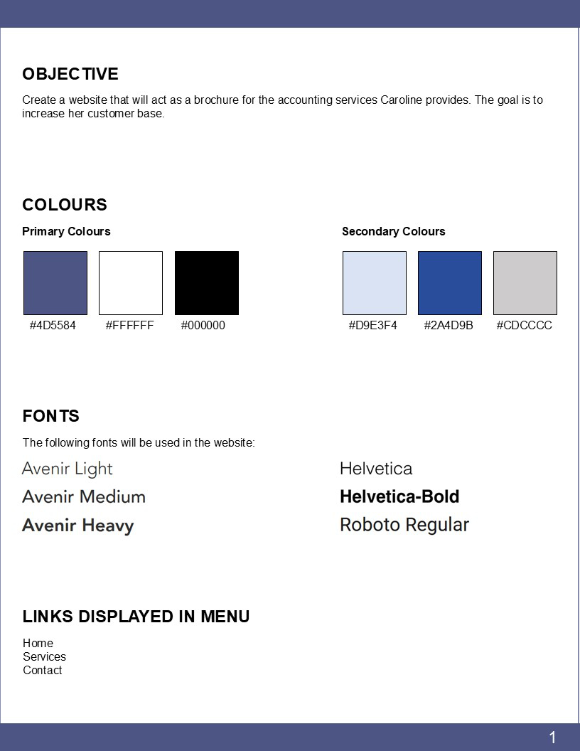 Visual Presentation Design for Carolyn Gallagher
